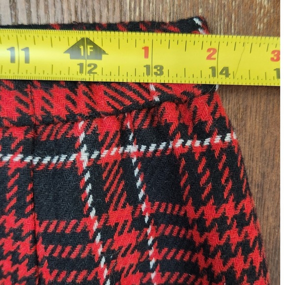 Vintage Plaid pencil skirt mid-rise midi length size 28 Dark‎ Academia - Picture 6 of 11
